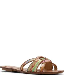 アルド レディース シューズ パンプス サンダル ALDO Rosemaryy Rainbow Raffia Slide Sandals Multi マルチカラーのサムネイル