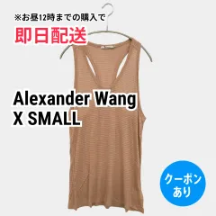 Alexander Wang アレキサンダーワン ワンピース X SMALL ベージュ ボーダー柄 袖なし ショート・ミニ丈 タイト レディースのサムネイル