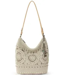 ザサック レディース バッグ The Sak Sequoia Crochet Hobo Charm Bag Natural Mediumのサムネイル