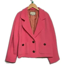 GUCCI グッチ ジャケット 619267 ウール/ナイロン/カーフ ピンク レディース38 2148104130709【中古】【200】のサムネイル