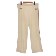 フレッドペリー FRED PERRY フレアトラックパンツ ジャージ ロゴワッペン サイドライン L 白 ホワイト 紺 ネイビー 赤 レッド PWP-7000 ■ECA006のサムネイル