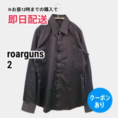 roarguns シャツ/ブラウス 2 ブラック コットン 無地 ワンポイント ブランドロゴ ミドル丈 長袖 レギュラーカラー メンズのサムネイル