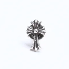 極美品 CHROME HEARTS クロムハーツ ピアス イヤリング CH クロスファット スタッド シルバーピアス シルバー925 片耳 重量約0.91g 中古 4a005752のサムネイル