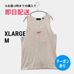 XLARGE エクストララージ タンクトップ M ホワイト バックプリント ワンポイント ブランドロゴ 刺繍 カップなし メンズ レディースのサムネイル