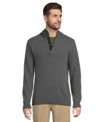 バブアー メンズ アウター ニット・セーター Barbour Holden 12 Zip Knitted Jumper Mid Grey Marl グレーのサムネイル