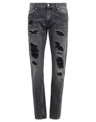 マックイーン メンズ ボトムス デニムパンツ MCQUEEN ストレートレッグ Black ブラックのサムネイル