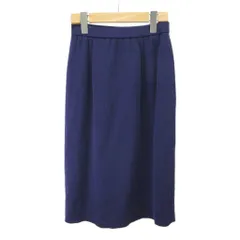 ピエールカルダン Pierre Cardin スカート タイトスカート ウール M 紫 パープル 無地 ミディ丈 /NP ■ECB006のサムネイル