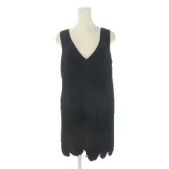 ジルバイジルスチュアート JILL by JILLSTUART ワンピース ジャンパースカート S 紺 ネイビー Vネック パール装飾 スカラップヘム /CK5 ■GY70のサムネイル