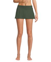 Lands End Women's Mini Swim Skirt (Bottoms Only) - Rich Olive Green