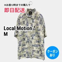 Local Motion シャツ/ブラウス M ホワイト 花柄・ボタニカル柄 その他総柄 ミドル丈 半袖 レギュラーカラー メンズのサムネイル