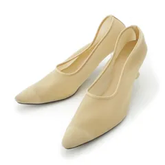 ザロウ レザー メッシュ クリアヒール パンプス ベージュ 39【中古】のサムネイル