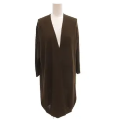タルボット TALBOTS カーディガン ロング 長袖 シアー M ブラウン /FFのサムネイル