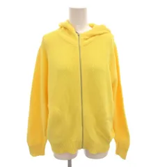 ドゥクラッセ DoCLASSE ニット パーカー 長袖 ジップアップ XL 黄 イエロー /FFのサムネイル