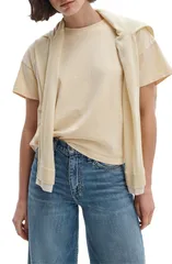 ラグアンドボーン レディース トップス Tシャツ コットン rag bone Kelly Washed Boxy Cotton TShirt Butterのサムネイル
