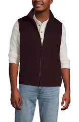 ランズエンド メンズ アウター ジャケット・ブルゾン ベスト フリース Lands End AnyweatherainDefense Fleece Vest Lush Burgundy バーガンディのサムネイル