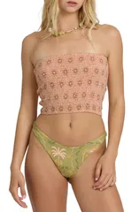 ビラボン レディース トップス シャツ シャーリング Billabong Keep It Simple Smocked Tube Top Light Peach ピーチのサムネイル