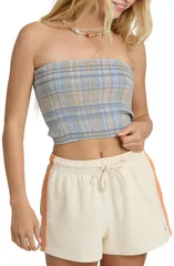 ビラボン レディース トップス シャツ シャーリング Billabong Keep It Simple Smocked Tube Top Twilight Blue ブルーのサムネイル