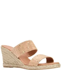 アンドレアース レディース シューズ サンダル Andre Assous Nolita Cork Espadrille Wedge Slide Sandals Naturalのサムネイル