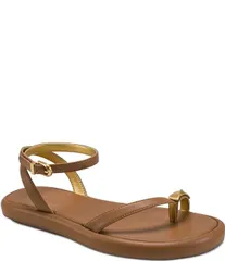 ダナキャラン レディース シューズ サンダル アンクル Donna Karan Tabithankle Wrap Toe Loop Hardware Detail Sandals Tan タンのサムネイル