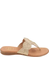 アンドレアース レディース シューズ サンダル Andre Assous Nikky Textile Thong Sandals Platinoのサムネイル