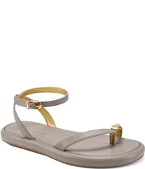 ダナキャラン レディース シューズ サンダル アンクル Donna Karan Tabithankle Wrap Toe Loop Hardware Detail Sandals Driftwoodのサムネイル