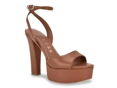 ゲス レディース シューズ サンダル プラットフォーム GuessHitten Platform Sandal Dark Brown Leather ブラウンのサムネイル