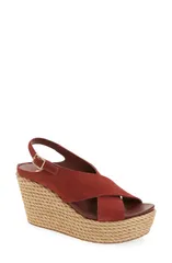 ペドロガルシア レディース シューズ ヒール プラットフォーム サンダル Pedro Garcia Donvina Platform Wedge Slingback Sandal Henna Castのサムネイル
