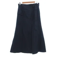 レキップヨシエイナバ L'EQUIPE YOSHIE INABA 美品 ラップスカート 40 紺 ネイビー ロング丈 /SX ■GY70のサムネイル