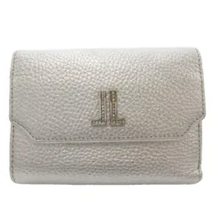 ランバン LANVIN 美品 ラブレーパース 二つ折り財布 ウォレット ラインストーン シルバーカラー LA4171DW003540 /KB ■GY53のサムネイル