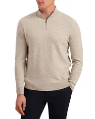 テッドベーカー メンズ アウター ニット・セーター ハーフジップ Ted Baker T Stitch Quarter Zipullover Sweater Camel キャメルのサムネイル