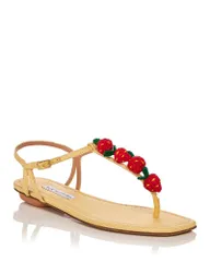 アクアズーラ レディース シューズ サンダル Aquazzura Womens Fragolina Sugar Sandals Naturalのサムネイル