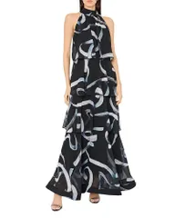 ミリー レディース トップス ワンピース シフォン MILLY Salem Chiffon Bell Dress Blackwhite ホワイトのサムネイル