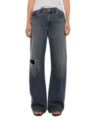 ヘルムート ラング レディース ボトムス デニムパンツ ヴィンテージ ブーツカット ブーツ ジーンズ Helmut Lang High Rise Ripped Bootcut Jeans in Tinのサムネイル