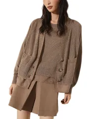 マックスアンドコー レディース アウター ジャケット・ブルゾン MAXCo Mcodetto Jacket Hazelnut Brown ブラウンのサムネイル
