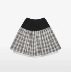 シオソウル チェック スカート OAA CHECK SHIRRING SKIRTのサムネイル