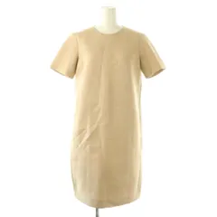 ジルサンダー JIL SANDER ネイビー ワンピース 半袖 膝丈 コットン 36 ベージュ /NR ■GY57のサムネイル