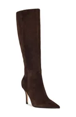 ナインウェスト レディース シューズ ブーツ・レインブーツ Nine West Gerty Pointed Toe Knee High Boot Dark Brown 200 ブラウンのサムネイル