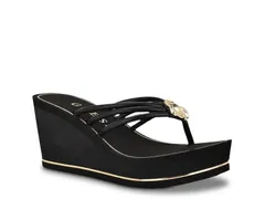 ゲス レディース シューズ サンダル GuessSabrie Wedge Sandal Black ブラックのサムネイル