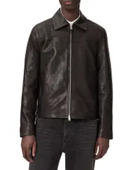 オールセインツ メンズ アウター ジャケット・ブルゾン レギュラーフィット レザー ALLSAINTS Tune Regular Fit Leather Jacketrail Brown ブラウンのサムネイル