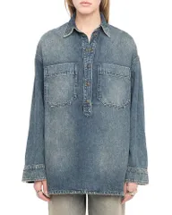 ザディグ エ ヴォルテール レディース トップス シャツ デニム Zadig Voltaire Timona Denim Shirt Medium Blue ブルーのサムネイル