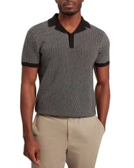 テッドベーカー メンズ トップス ポロシャツ ニット Ted Baker Gregry Small Stitch Knit Polo Shirt Black ブラックのサムネイル