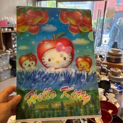 【東あずま店 併売品】 サンリオ Sanrio ハローキティ キティちゃん　A4サイズ 3D ファイル　長野　林檎 FILE りんご apple 信州限定のサムネイル