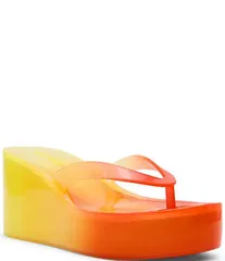スティーブ マデン レディース シューズ サンダル プラットフォーム Steve Madden Jella Ombre Jelly Platform Thong Sandals OmbreMultiのサムネイル