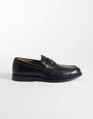 カルバンクライン レディース シューズ スリッポン・ローファー レザー ジーンズ Calvin Klein Jeans leather loafers Triple Black ブラックのサムネイル
