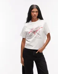 オールセインツ レディース トップス Tシャツ グラフィック AllSaints heartache graphic lisa short sleeve Tshirt white ホワイトのサムネイル
