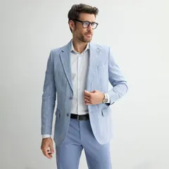 ナウティカ レディース アウター ジャケット・ブルゾン コート Mens Nautica Fashion Sport Coat Blue Herringbone ブルーのサムネイル