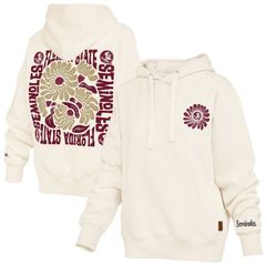 프레스 박스 레이디스 탑스 티셔츠 파커 Womens Pressbox Cream Florida State Seminoles Elena Janise Hoodie Fsu B