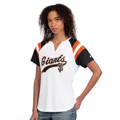 スターター レディース トップス Tシャツ Womenstarter White San Francisco Giants Game Onotch Neck TShirt Gnt White ホワイトのサムネイル