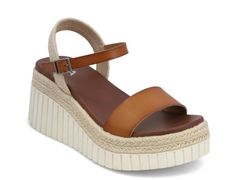 미아 여성 신발 샌들 MiaYanis Espadrille Wedge Sandal Brown 브라운