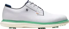 フットジョイ メンズ シューズ スニーカー FootJoy Mens Traditions Blucher Golf Shoes Previouseason WhiteNavyTeal ホワイトのサムネイル